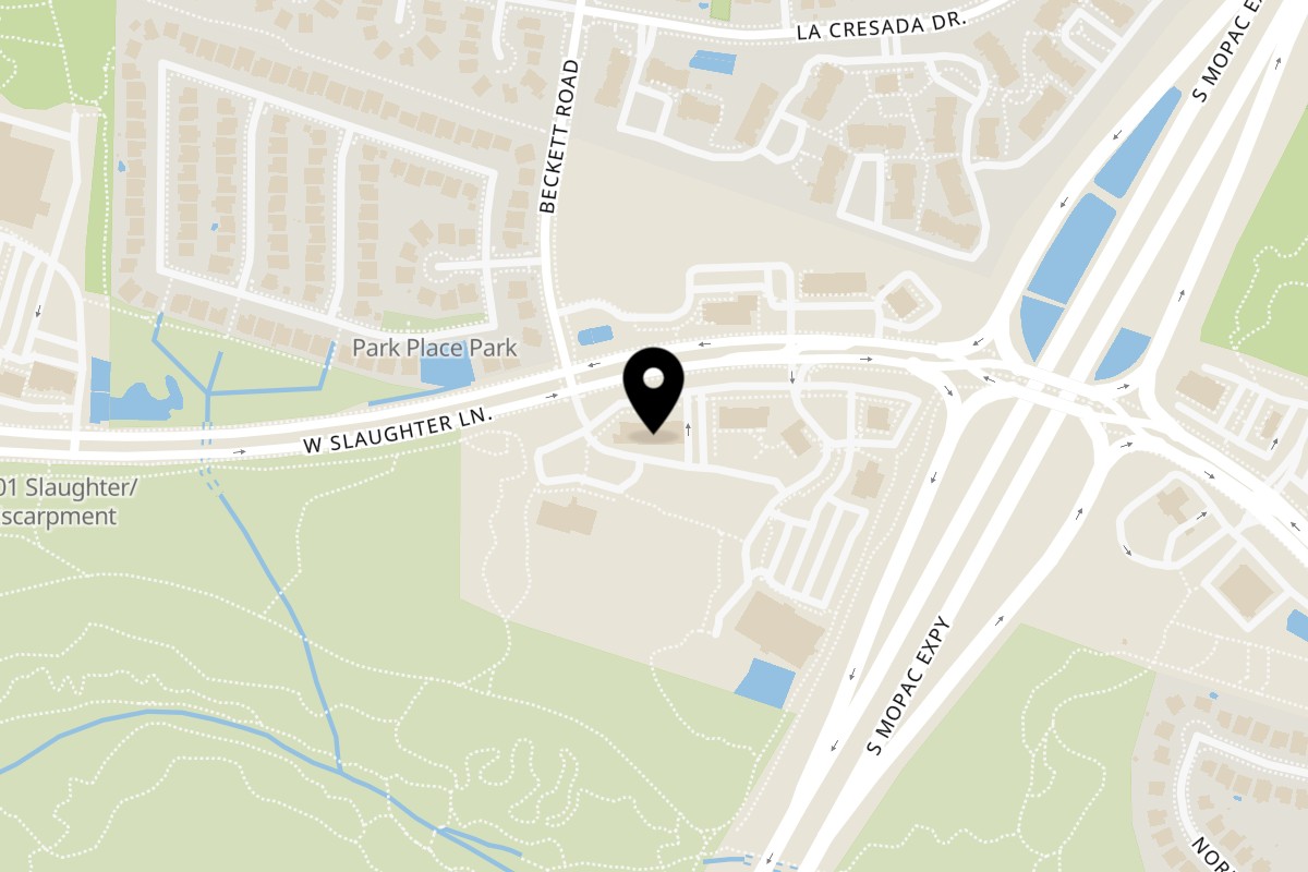 Map showing the location of DeSano Pizzeria Napoletana W. Slaughter – Austin on 5701 W Slaughter Lane in Austin